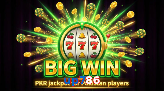 Big win animation on Up786 slot game